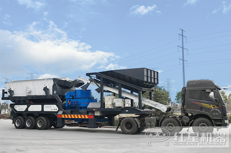 專門用來處理建筑垃圾的移動式制砂機(jī) 專門用來處理建筑垃圾的移動式制砂機(jī)