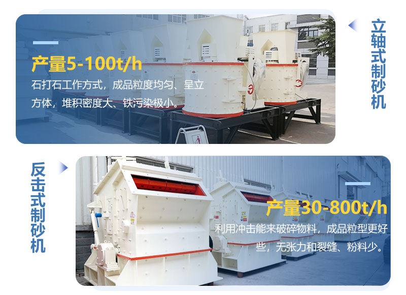 立軸式制砂機(jī)和反擊式制砂機(jī)哪種粒型好？區(qū)別介紹