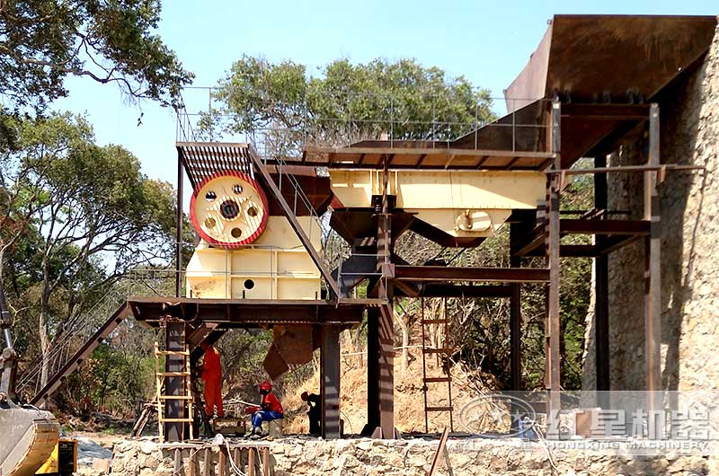 CJ顎式破碎機(jī)破碎生產(chǎn)現(xiàn)場(chǎng) CJ顎式破碎機(jī)破碎生產(chǎn)現(xiàn)場(chǎng)