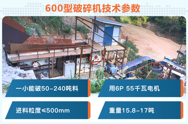 600型破碎機(jī)一小時能破多少料？用多少千瓦電機(jī)？