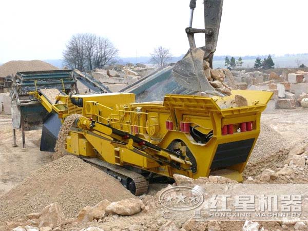 移動(dòng)式石子破碎機(jī)一天能處理多少?lài)嵨锪? title=