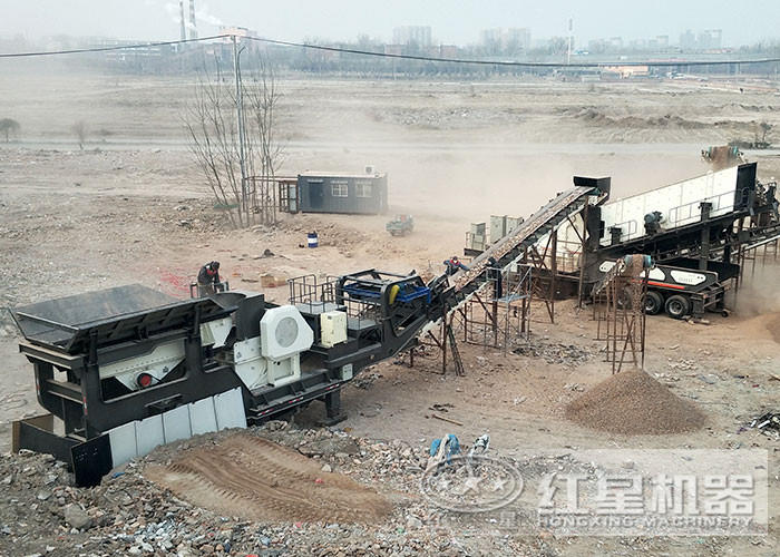 車載打沙機工作現(xiàn)場