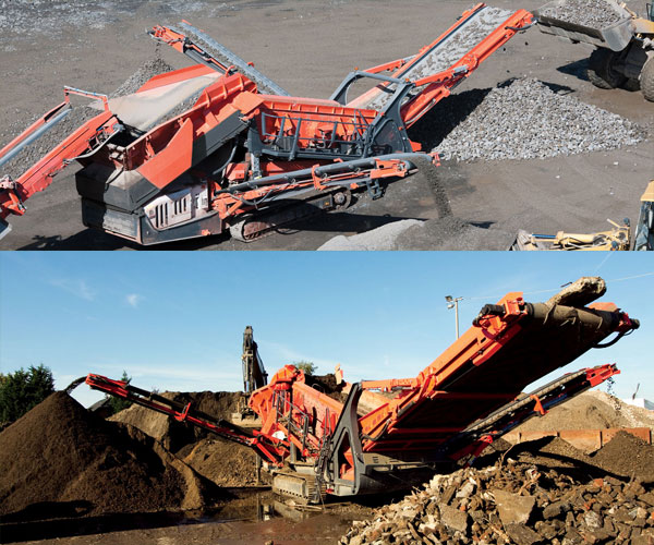 履帶式移動(dòng)破碎機(jī)施工現(xiàn)場(chǎng)