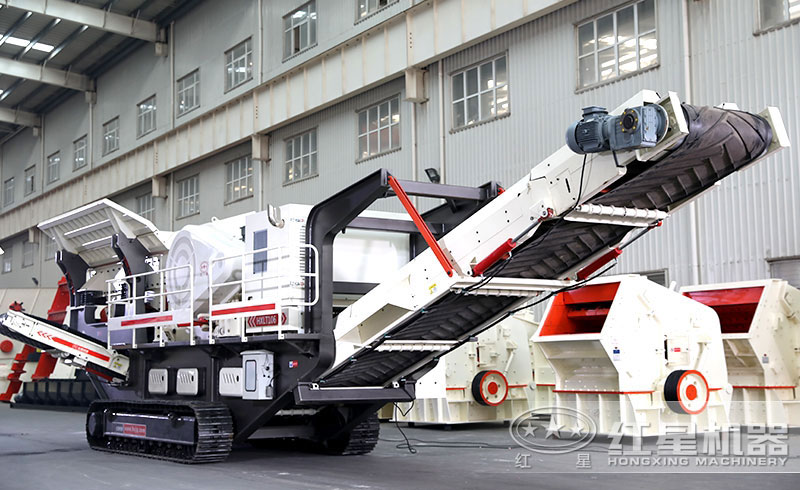 履帶式移動破碎石頭機(jī)價格是多少，如何配置生產(chǎn)線