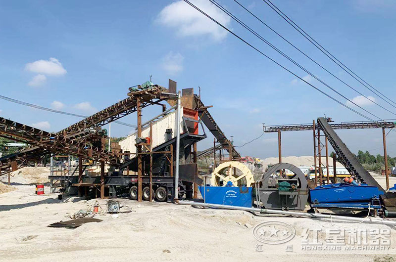 時產500噸的水洗沙生產線需要配備哪些水洗沙機器？