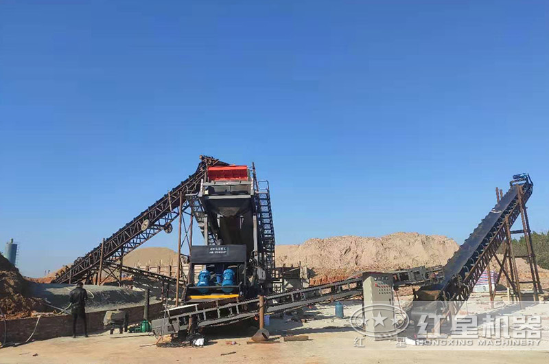 買8小時產(chǎn)300立方的礦山用石頭沙子混合制沙機？來紅星礦石機械廠可一站購齊