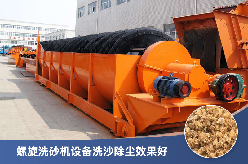 螺旋洗砂機(jī)設(shè)備每小時(shí)產(chǎn)量多少，型號(hào)有哪些？